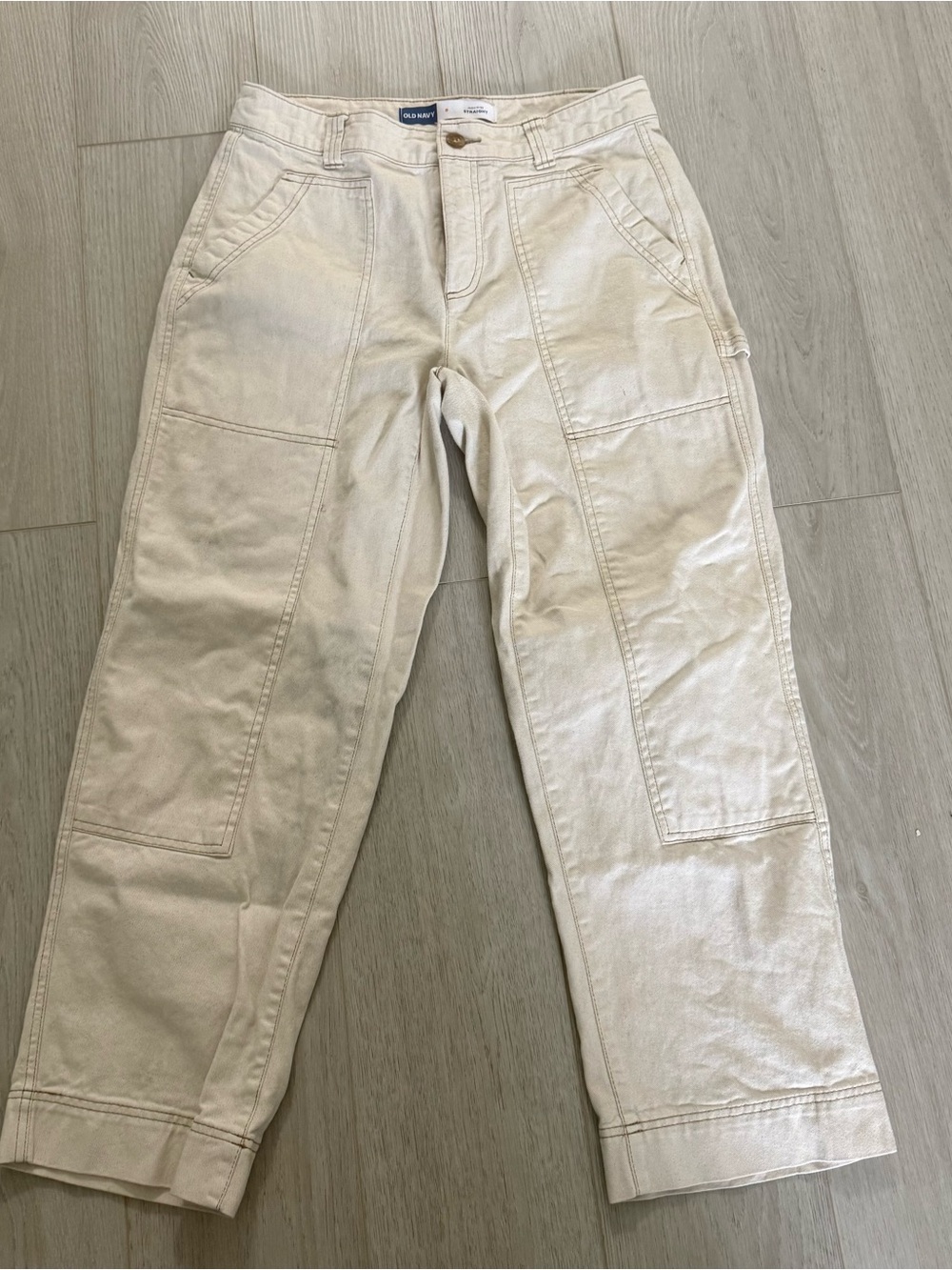 Women’s Old Navy Cream Cargo/Carpenter Pants
